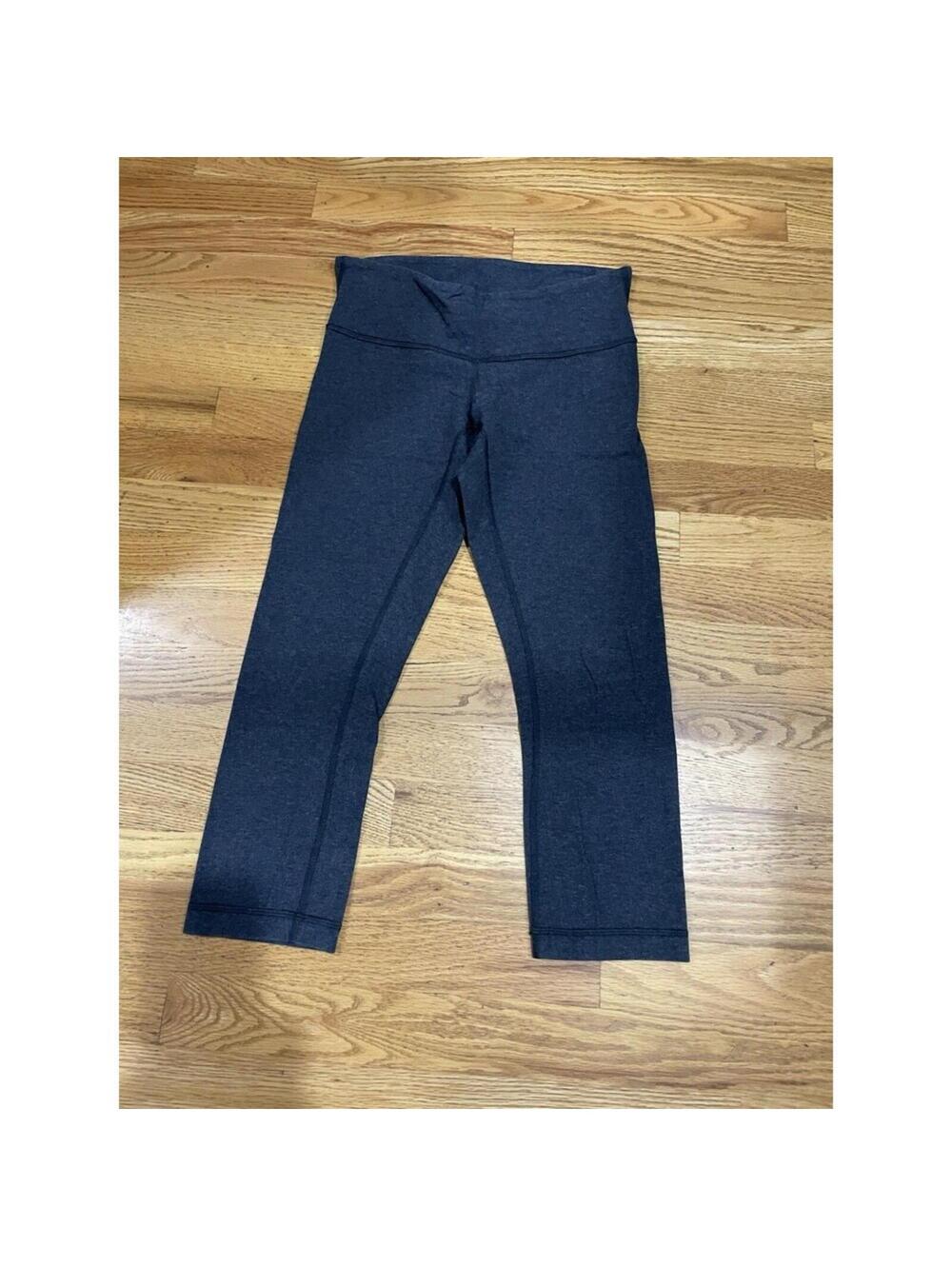 lululemon Wunder Under Crop II leggings heathered charcoal gray Size 6